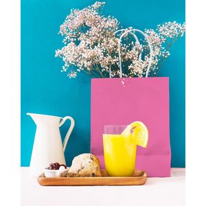 Sacchetti Regalo Rosa Medio 30 Pezzi (11"x5"x8") con Manici, 11 Sacchetti per Bomboniere, Multiuso - Product Image 1