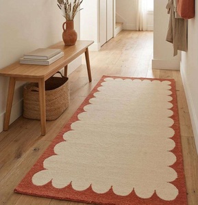 Alfombra de pasillo de alta resistencia para uso comercial, anudada a mano, con diseño abstracto, duradera, para hoteles, apta para mascotas, ecológica - Product Image 1