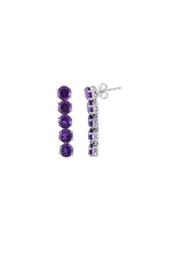 Conjunto de Collar de Amatista en Plata de Ley 92.5 KLSS-40237 - Product Image 2