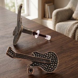 Antique <b>Guitar</b> Shape Ceramic Industrial Cabinet Handle <b>Knob</b> for Drawer Furniture Rustic Design Easy Installation - Product Image 1