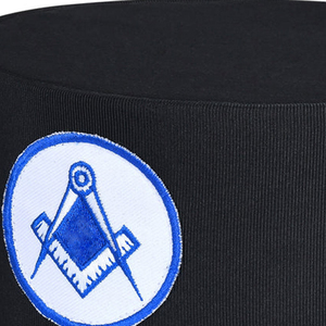 Casquette de Maître Maçon de Loge Bleue avec emblème G de compas carré blanc et bleu, broderie 3D, satin, couleurs personnalisables, unisexe, pour l'extérieur - Product Image 6