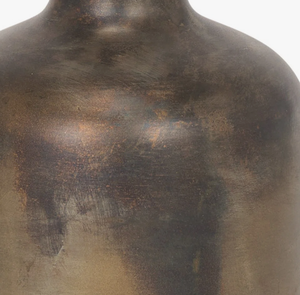 Jarrón de metal bronce rústico de lujo, maceta con textura mate, jarrón decorativo minimalista nórdico para decoración moderna del hogar y hoteles - Product Image 6