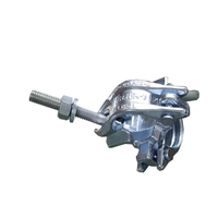 Vaishnav SF-1005.27 Raccord fixe à double pince réglable en acier forgé galvanisé blanc, certifié BS-1139/EN74, pour échafaudage de haute performance