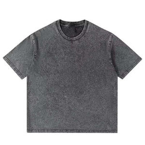 T-shirt Homme Personnalisé avec Logo, Effet Délavé Vintage, T-shirt Oversize en Coton Lourd et Vieilli, 100% Coton, Faible MOQ pour T-shirts Homme - Product Image 2