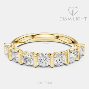 Bague de mariage en or blanc 14 carats avec diamant de laboratoire certifié IGI, taille ronde 1,47 carat, bijou raffiné, cadeau pour fiançailles, mariage ou anniversaire - Product Image 5