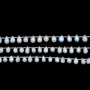 Fabrication de bijoux en sillimanite verte naturelle perles à facettes en forme de larme article 6x4mm-7x5mm brin de perles de pierres précieuses en cristal de 8 pouces - Product Image 3