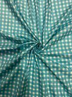 Tissu en coton biologique léger lavé, imprimé indien au bloc, fait main, à carreaux gingham, pour sacs, rideaux, vêtements de sport, chemises, usage hospitalier
