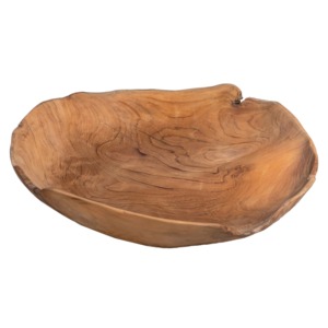 <b>Decorative</b> Handmade Wooden Bowl Carved Natural Finish Wabi Sabi Style For Food Serving Uncoated - Product Image 5