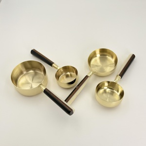 Ensemble de tasses à mesurer et cuillères en acier inoxydable de luxe écologiques 2026 avec poignée en résine, compatibles lave-vaisselle et congélateur, pour liquides et aliments secs - Product Image 4