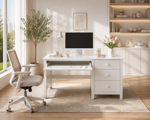 Bureau de direction autoportant, modulaire, durable, moderne, en hêtre, pin, MDF et contreplaqué, réglable, convertible, écologique, fabriqué au Vietnam NC - Product Image 6