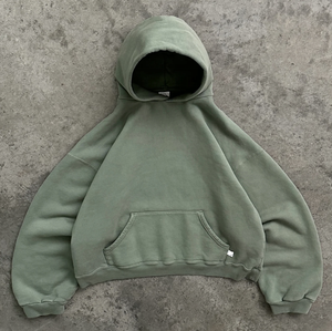 Nouveau Sweat à Capuche Homme Tendance en Molleton 100% Coton, Coupe Oversize Boxy, Épaules Tombantes, Grammage Lourd, Sans Cordon, Style Streetwear - Product Image 1