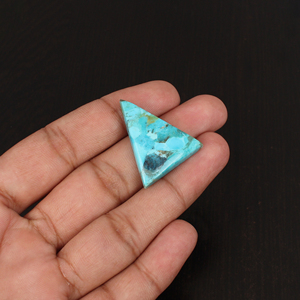 Pierre précieuse cabochon en turquoise naturelle d'Arizona, 21,10 carats, 30x25mm, personnalisable pour la fabrication de bijoux - Product Image 2