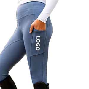 Custom Logo Performance Equestrian Trousers With Non <b>Slip</b> Technology And Superior Comfort Fit Wear Horse Riding Breeches - Product Image 6