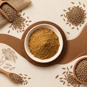 Poudre de graines de cumin séchées, épice naturelle, poudre d'herbe unique pour l'assaisonnement, la transformation alimentaire et la cuisine - Product Image 1