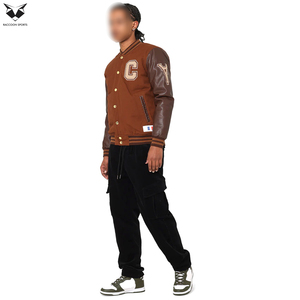 Street Wear Customization Logo Print Newest Design Breathable Fabric Men Winter Wear Varsity Jacket Top Product Bomber Jackets - Product Image 5