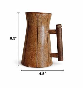 Corne à boire viking en bois poli faite à la main, rustique, médiévale, écologique, gravée sur mesure, personnalisée, de collection, pour bière et bière artisanale - Product Image 4