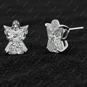 Elegant Rectangular Emerald Cut <b>Stud</b> Earrings Geometric Minimalist Crystal Jewelry for Women Wholesale Fashion Fine Earrings - Product Image 2