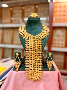 Juego de Joyería de Moda para Mujer, Chapado en Oro de 24 Quilates, Estilo Vintage, Collar, Aretes y Anillo, para Boda o Compromiso, Modelo 23243, Francia - Product Image 6