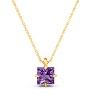 Collar Personalizado de Oro Sólido de 14K, 9K, 10K, 18K con Gema de Laboratorio de 1.5Ct, Certificado RJC, Joyería Fina Ética, MOQ 3 Piezas, 10 Piezas, OEM, ODM, NK706690 - Product Image 1