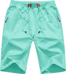 Pantalones Cortos Bermuda de Algodón Blancos para Hombre, Cintura con Cordón, Color Sólido, Bolsillos, Corte Medio, Tejido Transpirable, Diseño Personalizado - Product Image 3
