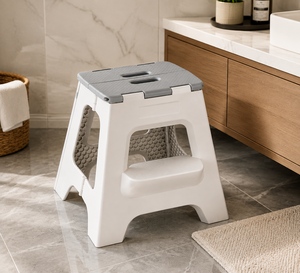 <b>Folding</b> Plastic <b>Step</b> <b>Stool</b>-Traditional Design Round Shape Lightweight Portable Wholesale Supplier India - Product Image 3