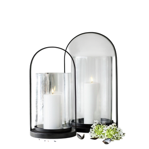 Lanterne portable en aluminium avec verre transparent, décoration d'intérieur, porte-bougie en métal, design pour l'intérieur et l'extérieur, porte-bougie - Product Image 4