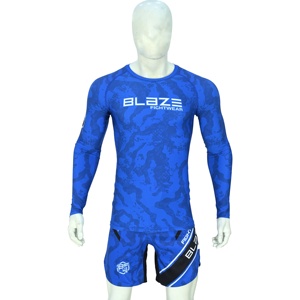 Ensemble Rashguard à couverture complète pour hommes et femmes et shorts Jiu Jitsu pour BJJ MMA Training Fighting Wear Ensemble unisexe de 2 pièces - Product Image 1
