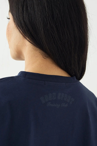 Camiseta Oversize de Algodón para Mujer con Bordado, Hombros Caídos, Manga Corta, Cuello Redondo, Estilo Casual Urbano - Product Image 6