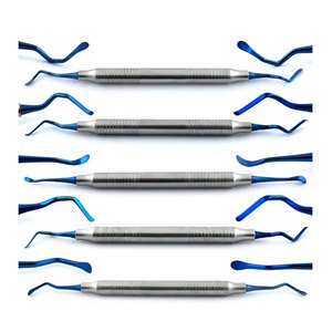 Ensemble d'élevateurs périosteaux manuels chirurgicaux dentaires de qualité supérieure pour sinus lift, en acier inoxydable allemand avec revêtement en plasma argenté et poignée ergonomique - Product Image 1