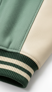 Authentic Winter Varsity <b>Jacket</b> Hooded Eco-Friendly Professional American Style Contrast Sleeves Front Logo - Product Image 5