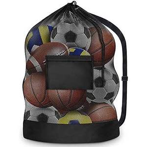 Sac de transport vintage en polyester écologique pour ballon de football, 1 compartiment, portable, avec cordon de serrage, pour le rangement d'équipements sportifs - Product Image 3