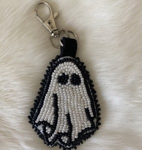 Luxury Eco-Friendly Flower Seed Beadwork Synthetic Crystals Keychain Fashion Bag <b>Charm</b> Custom <b>Keyring</b> Handbag Embroidered Key - Product Image 2