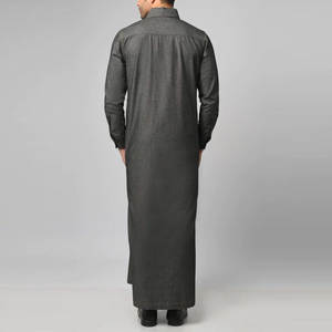 Túnica islámica transpirable para hombre, estilo Thawb, Caftán, Jubba, Jalabiya, con bordado de imitación de seda, ropa islámica tradicional. - Product Image 2