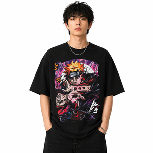 เสื้อยืดโอเวอร์ไซส์ทรงฮิปสเตอร์ ผ้าเจอร์ซีย์คอตตอนแท้ 100% น้ำหนัก 240 กรัม ระบายอากาศได้ดี สไตล์สตรีทแฟชั่น ป้ายแท็กสั่งทำได้ รับผลิตแบบ OEM สำหรับผู้ชาย ขายดี - Product Image 3