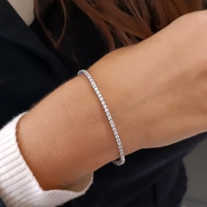 Bracelet tennis en diamant CVD cultivé en laboratoire certifié IGI, or 14K 18K, taille brillant rond VVS, bijoux de mariage pour femme, vente en gros personnalisée - Product Image 4