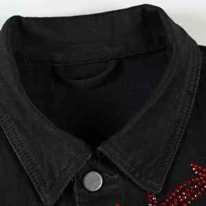 Chaqueta de Mezclilla Moderna para Hombre, Diseño de Diamantes Brillantes, Transpirable, Suave, de Fibra de Alta Resistencia, con Pedrería - Product Image 5