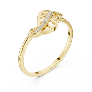 แหวนเพชรทองคำขาวเพาะเลี้ยงแบบขายส่ง 10K 14K 18K แหวนลายฉลุแบบอินฟินิตี้ไขว้กัน แหวนผู้หญิง เครื่องประดับชั้นดี รับผลิตแบบ OEM ODM - Product Image 4