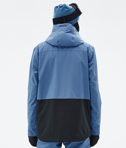 Combinaison de ski et snowboard unisexe imperméable, respirante, coupe-vent, avec fermeture éclair, grande taille, bleu acier/noir, isolée pour le snowboard et le ski - Product Image 5