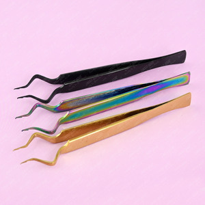 Pince à cils isolante Best-seller, à prise plane, manche souple, testée à la main, légère, en acier inoxydable, fournisseur OEM ODM - Product Image 6