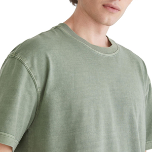 เสื้อยืดทรงบ็อกซี่ฟิตสำหรับผู้ชาย เนื้อผ้าระบายอากาศ แห้งเร็ว น้ำหนักเบา สั่งทำได้ สไตล์สตรีทแวร์ เรียบง่าย ไม่มีลาย - Product Image 4