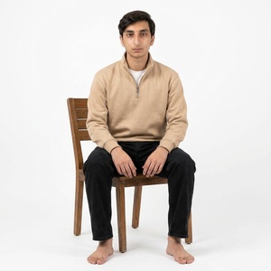 Sweat-shirt personnalisé pour homme à col zippé, en polaire brossée chaude, coupe décontractée, col montant, style streetwear décontracté, haut de tous les jours - Product Image 5