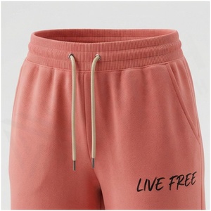 Conjunto Deportivo de 2 Piezas para Mujer, Sudadera de Cuello Redondo con Estampado Live Free y Pantalones con Cordón, Corte Holgado Informal para Otoño - Product Image 5