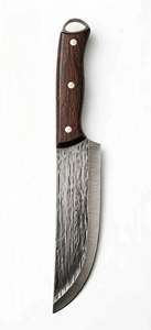 Couteau de chef en acier forgé fait main sur mesure avec manche en bois de rose - Product Image 2