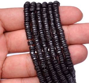 Natural Black Onyx Smooth <b>Heishi</b> Tyre Shape Gemstone <b>Beads</b> 4-5mm Loose Spacer Black Onyx <b>Beads</b> For Jewelry Making Bulk Wholesale - Product Image 5