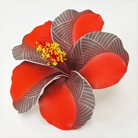 Pince à cheveux Sunne Tropical Premium élégante et tendance pour femme, 12,5 cm, motif tatouage unique, clips Plumeria