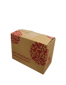 Boîte en carton ondulé écologique de haute qualité pour l'emballage de médicaments, en matériau recyclé, vente en gros de masques chirurgicaux et de pilules, personnalisable - Product Image 4