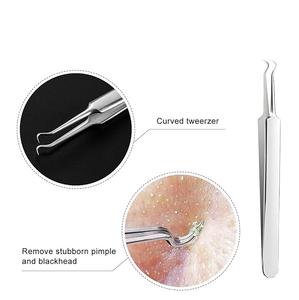 แหนบกำจัดสิวเสี้ยน แหนบต่อขนตา เข็มกดสิวเสี้ยน สิวหัวขาว แหนบปลายแหลม - Product Image 2