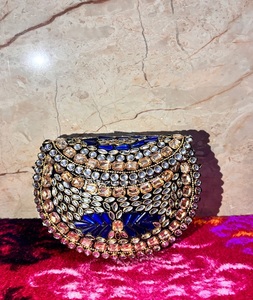 Sac à main de mariée de haute qualité, nouveau design, mosaïque Kundan, avec pierres, pour femmes, par F S INTERNATIONAL - Product Image 5