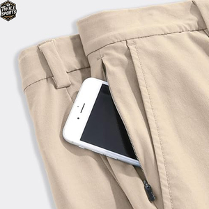 Pantalon chino pour homme personnalisé, léger, décontracté, coupe slim, extensible, en coton kaki, séchage rapide, pantalon de bureau, pantalon de travail - Product Image 4