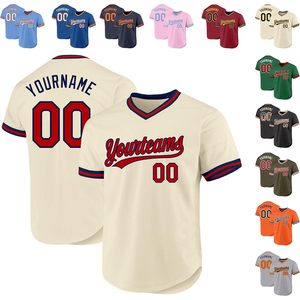 Camiseta de Béisbol Juvenil Personalizada Auténtica, Estilo Retro, con Cuello en V, Malla Grande, Nombre y Número Bordados Personalizados - Product Image 3